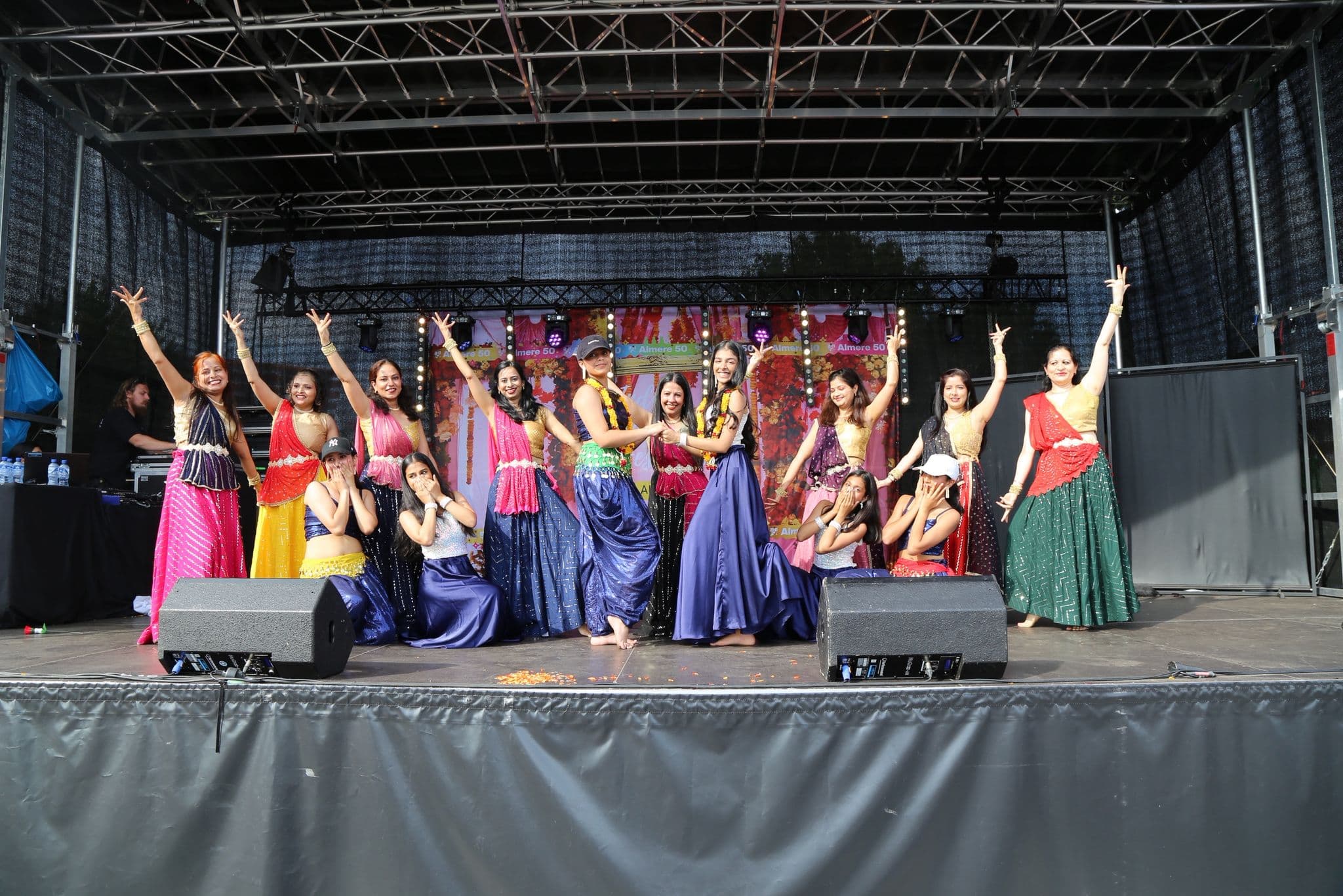 Bollywood stage performance group at Almere festival